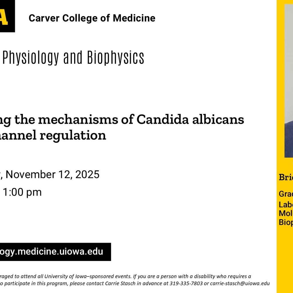 Molecular Physiology and Biophysics Workshop, Brice Durocher promotional image