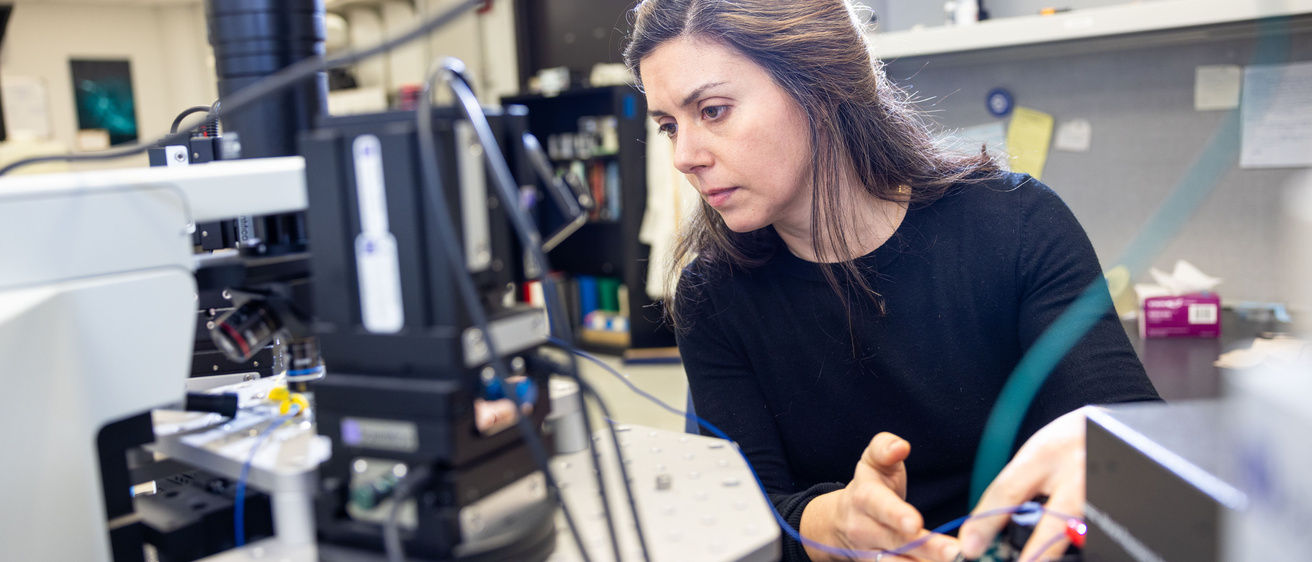 Stephanie Gantz in her lab on Tuesday, January 16, 2024.